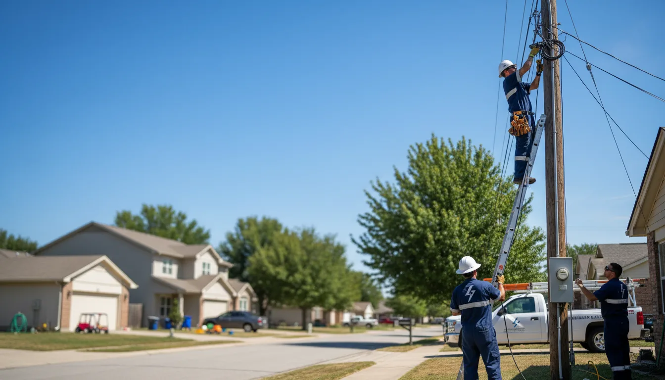 Residential electrician providing installation services in Boling, TX
